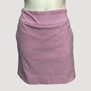 S.C. & Co. Pink/White Striped Stretch Skirt Skort